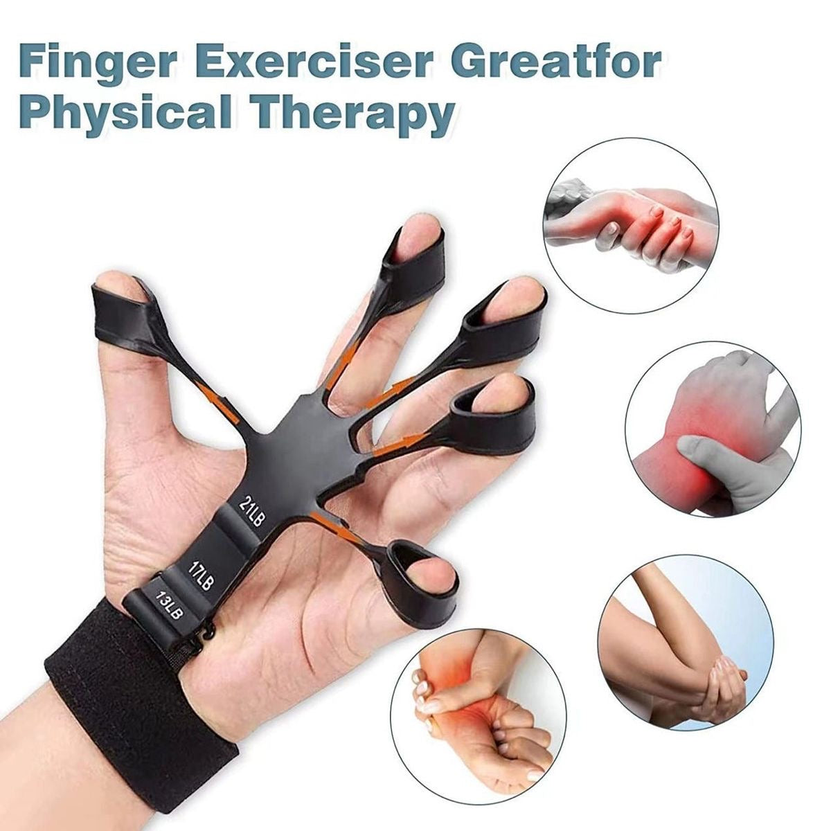 Gripster Exerciseur de doigts en silicone pour augmenter la prise en main et l'escalade pour soulager l'arthrite