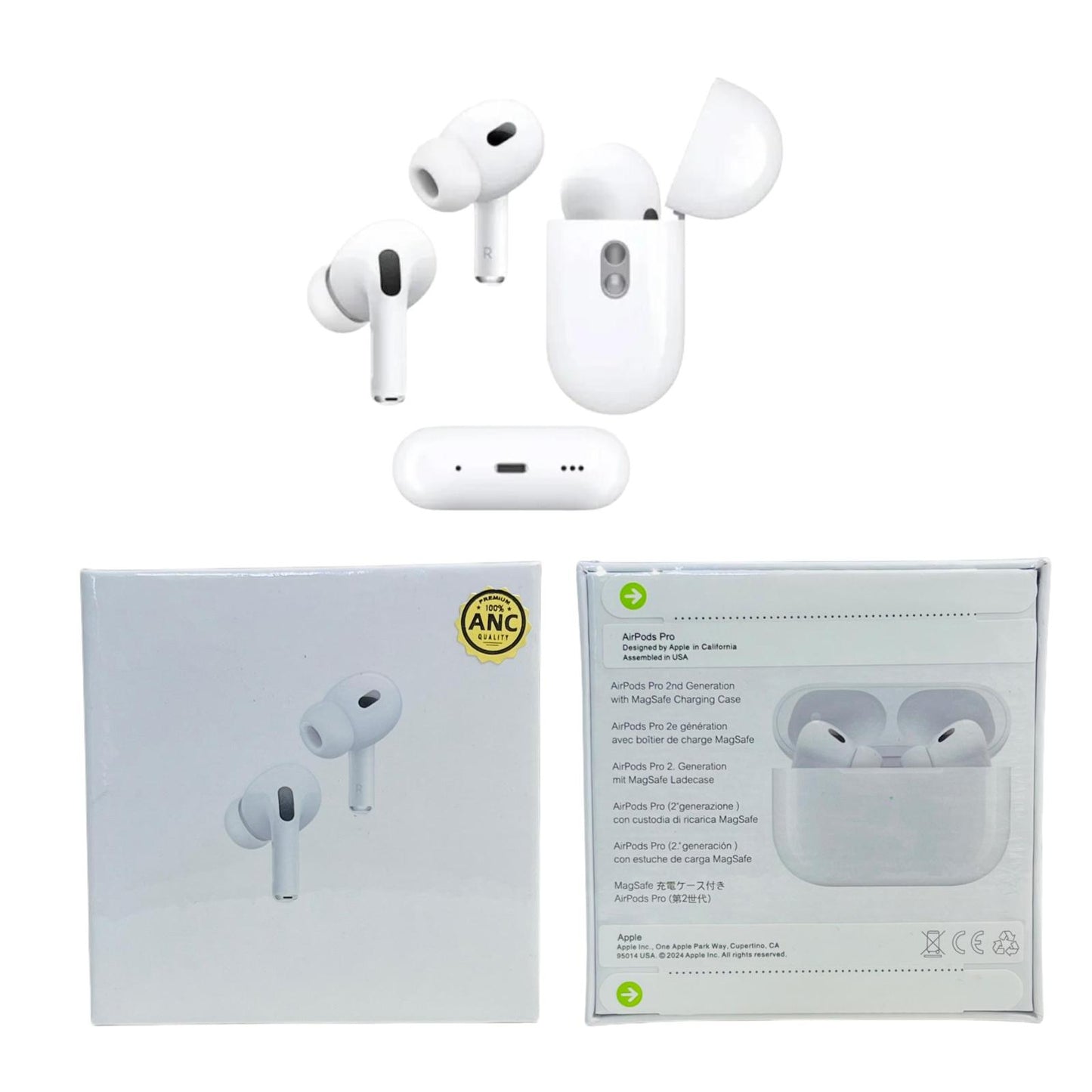 Apple AirPods Pro 2ème generation (2023) avec boitier de charge MagSafe USB-C (MTJV3) - Apple